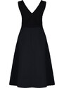 Trendyol Black Waist Open Maxi Fabric Mixed Woven Dress