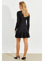 Cool & sexy dámská černá sukně volánková dvouřadá mini šaty
