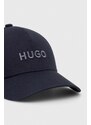 Bavlněná baseballová čepice HUGO s aplikací