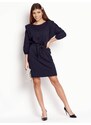 Black dress mini padded shoulders pasel LeMonada