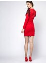 Euphory DRESS WITH LACE AT THE NECKLINE RED
