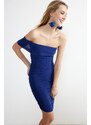 Trendyol Saks Fitted Knitted Evening Dress
