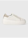 Kožené sneakers boty Twinset bílá barva, 241TCT094