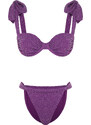 Trendyol Purple Balconette Tied Silvery Regular Bikini Set