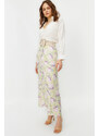 Trendyol Powder Flower Patterned A-Line Woven Skirt