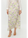 Trendyol Powder Flower Patterned A-Line Woven Skirt