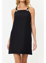 Trendyol Button Detailed Mini Woven Dress with Black Skirt