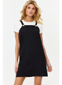 Trendyol Button Detailed Mini Woven Dress with Black Skirt