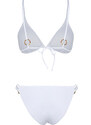 Trendyol Bridal White Triangle Accessory Textured Brazilian Bikini Set