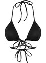 Trendyol Black Triangle V Accessory Bikini Top