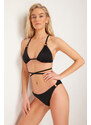 Trendyol Black Regular Bikini Bottom with Accessories