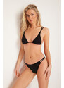 Trendyol Black Knotted Regular Bikini Bottom