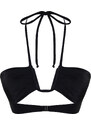 Trendyol Black Strapless Accessorized Bikini Top