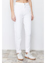 Trendyol White More Sustainable High Waist Mom Jeans