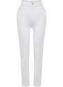 Trendyol White More Sustainable High Waist Mom Jeans