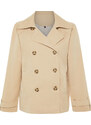 Trendyol Beige Oversize Wide Cut Trench Coat