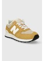 Sneakers boty New Balance 574 hnědá barva, U574PBE