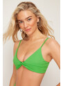 Trendyol Green Triangle Knot Bikini Top