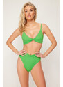 Trendyol Green Knot High Waist Brazilian Bikini Bottom