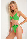 Trendyol Green Knot High Waist Brazilian Bikini Bottom