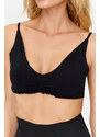 Trendyol Black Seamless/Seamless Capless Bralette Knitted Bra