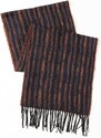 ALTINYILDIZ CLASSICS Men's Navy Blue-Orange Patterned Scarf