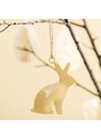 IB LAURSEN Kovová velikonoční ozdoba Bunny/Rooster Wheat Straw Kohout