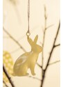 IB LAURSEN Kovová velikonoční ozdoba Bunny/Rooster Wheat Straw Kohout