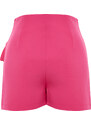 Trendyol Fuchsia Tie and Eyelet Detailed Woven Shorts Skirt