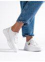 GOODIN Shelvt White Leather Trainers