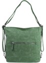 BELLA BELLY Velká dámská kabelka přes rameno / batoh zelená