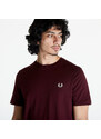 Pánské tričko FRED PERRY Crew Neck T-Shirt Oxblood/ Ecru