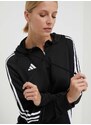 Tréninková mikina adidas Performance Tiro24 černá barva, s kapucí, s aplikací, IJ9956