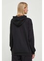 Mikina adidas dámská, černá barva, s kapucí, s potiskem, IN7325