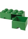 Lego Tmavě zelený úložný box LEGO Storage 25 x 50 cm