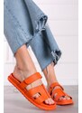 C’M Paris Oranžové nízké pantofle Blanche