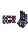 Ponožky Happy Socks Gift Box Navy 3-pack tmavomodrá barva