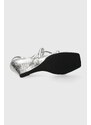 Sandály Karl Lagerfeld RIALTO stříbrná barva, KL34405