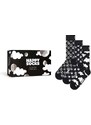 Ponožky Happy Socks Gift Box Black White 3-pack černá barva