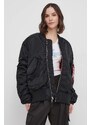 Bomber bunda Alpha Industries CWU MA-1 Bomber NC Wmn černá barva, přechodná