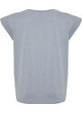 Trendyol Gray Ribbed Detailed Moon Sleeve Basic Knitted T-Shirt