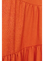 Trendyol Cinnamon Wrinkled/Textured Flared Maxi Gathered Flexible Knitted Skirt