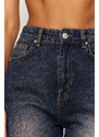 Trendyol Dark Blue More Sustainable Pale Effect Vintage Denim Shorts & Bermuda