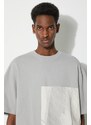 Bavlněné tričko A-COLD-WALL* Strand T-Shirt šedá barva, s potiskem, ACWMTS189