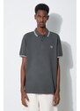 Bavlněné polo tričko Fred Perry Twin Tipped Shirt zelená barva, s aplikací, M3600.U98