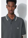 Bavlněné polo tričko Fred Perry Twin Tipped Shirt zelená barva, s aplikací, M3600.U98