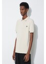 Bavlněné polo tričko Fred Perry Plain Shirt béžová barva, s aplikací, M6000.T04