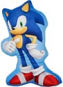 Setino Dětský veselý polštářek s motivem Sonic, modrý