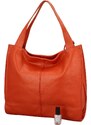 Delami Vera Pelle Trendy dámská kožená kabelka přes rameno Delami Torstima, oranžová