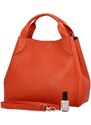 Dámská kožená kabelka do ruky oranžová - Delami Keriska oranžová